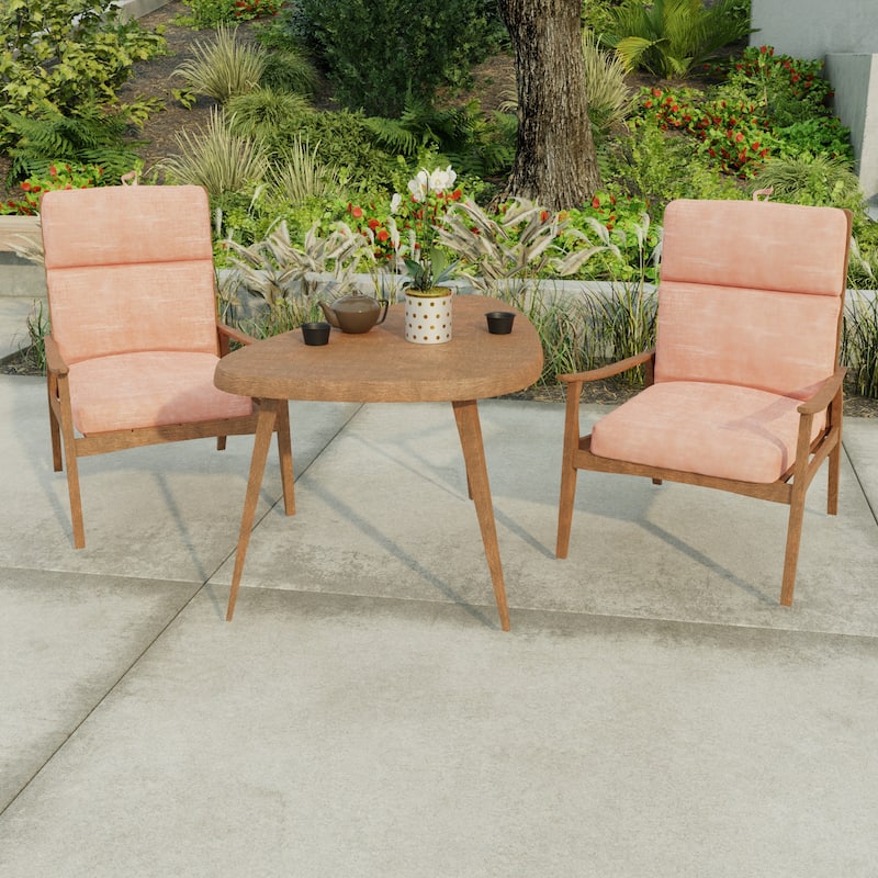 22" x 44" Outdoor Chair Cushion with Ties and Loop - 44'' L x 22'' W x 4'' H