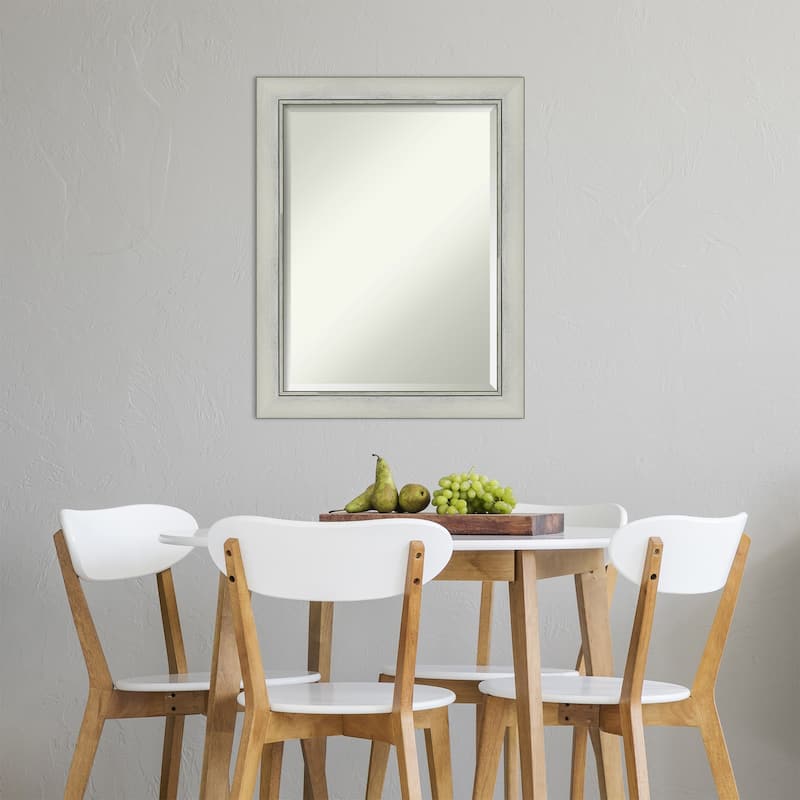 Beveled Wall Mirror - Flair Polished Nickel Frame