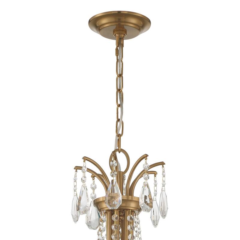 Karrington 8 Light Aged Brass Chandelier - 26"W x 31"H