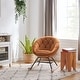 preview thumbnail 5 of 32, Modern Velvet Tufted Back Round Accent Rocking Chair for Teenager