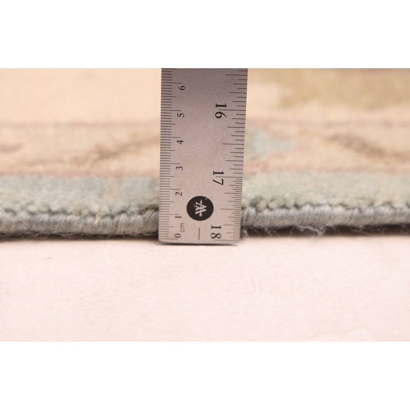 ECARPETGALLERY Hand-knotted Modern Oushak Light Blue Wool Rug - 9'0 x 12'0