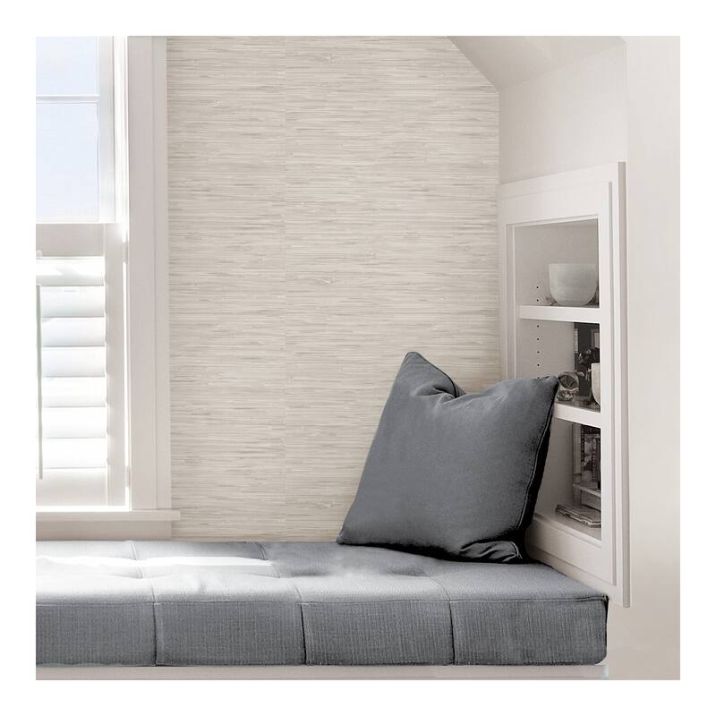 NuWallpaper Cream Faux Grassweave Peel & Stick Wallpaper - 216in x 20.5in x 0.025in