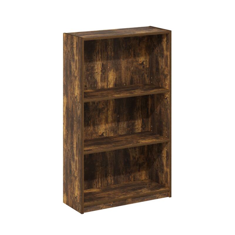 40.3 in. Tall Pine Wood 3-Shelf Bookcase