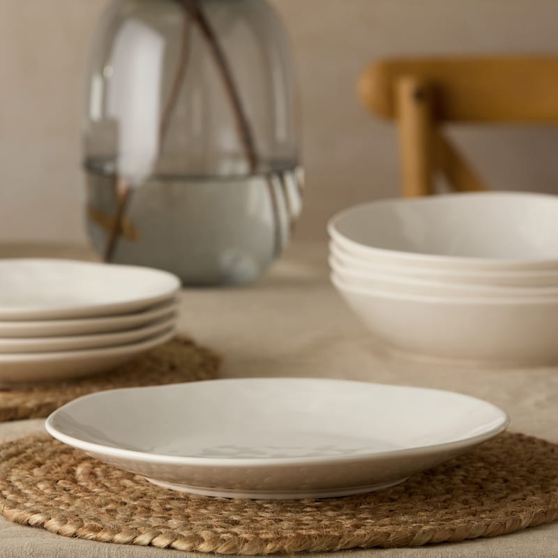 Certified International Linen Cream 11" Dinner Plates,Set of 4 - 11'' W x 11'' D x 1.25'' H