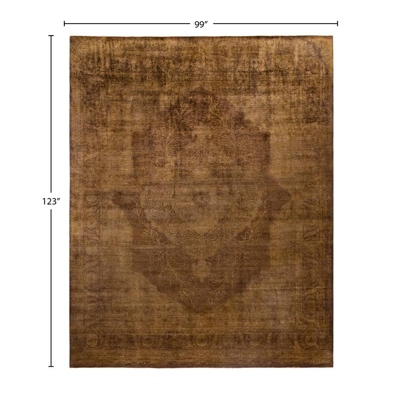 Overdyed One-of-a-Kind Hand-Knotted Area Rug - Gold - 8' 3" x 10' 3"