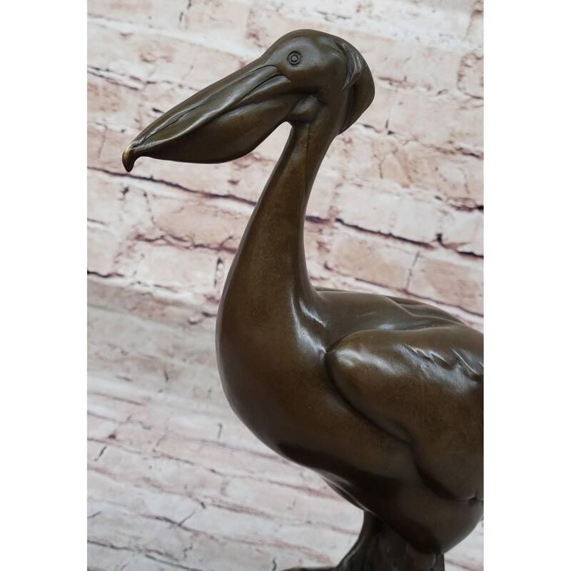 Hand Made Original Artwork By Milo Stork Bird Real Bronze Sculpture Figurine