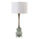 preview thumbnail 4 of 6, Uttermost Sanctuary Green Gray Table Lamp - 35.25'' H X 16.5'' W X 16.5'' D