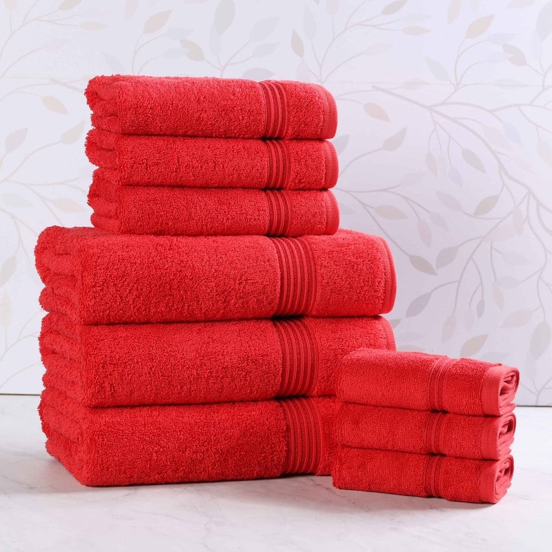 Superior Heritage Egyptian Cotton Absorbent 9-Piece Towel Set
