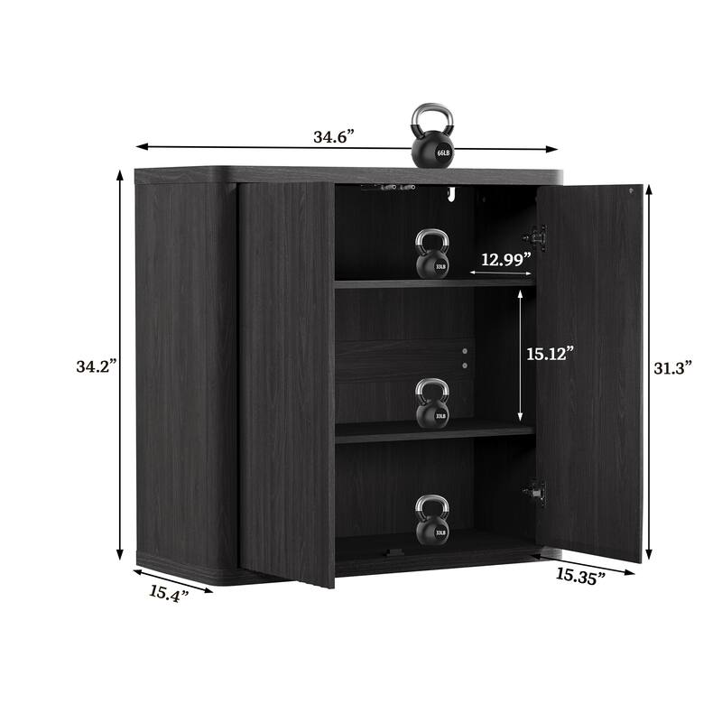 3 Multifunctional and Practical Rounded-Corner Side Cabinets