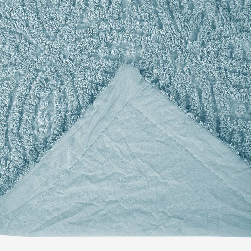 Better Trends Wedding Ring Loop Design Standard Sham 100% Cotton Tufted Machine Washable Tumble Dry