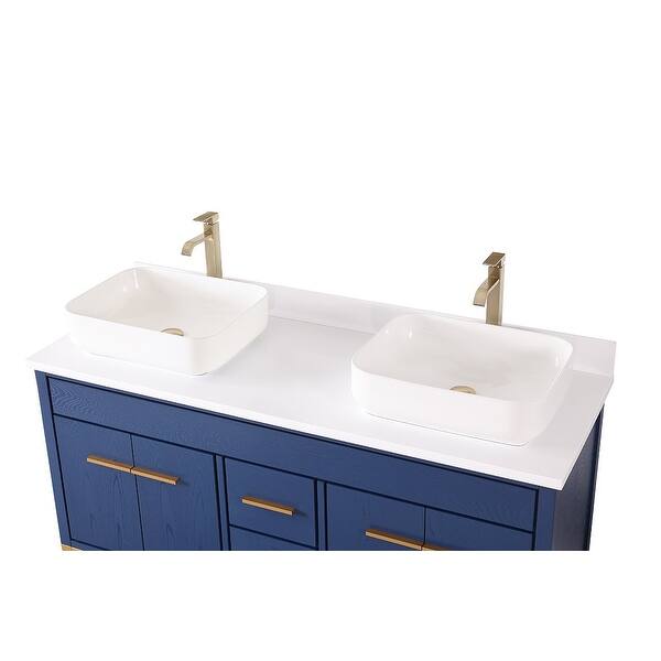 Tennant Brand 60 inch Vessel sink Griffith Double Sink Bathroom Vanity ...