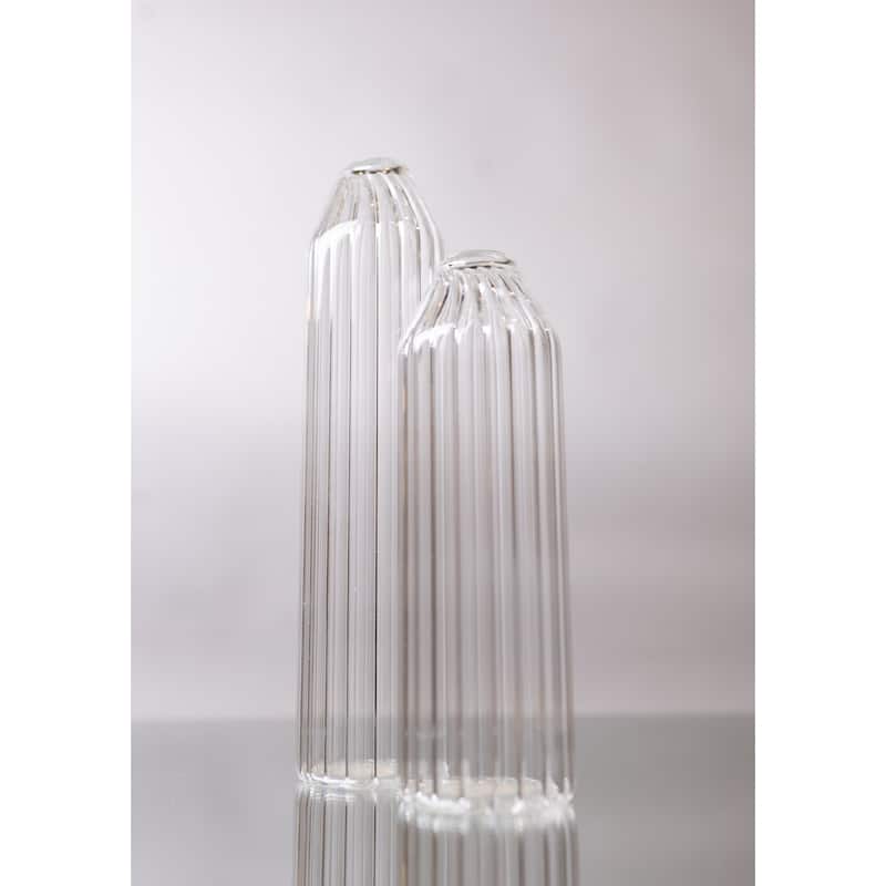 Glass Tabletop Bottle Vase - 14" - Clear