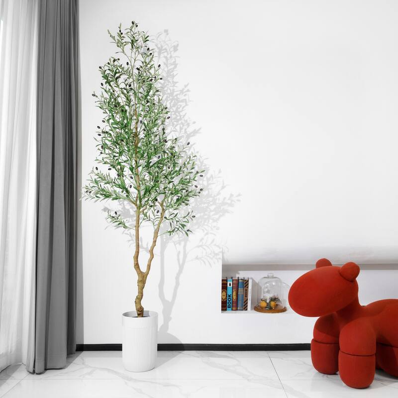 Artificial Olive Tree Indoor, 7FT Tall Fake Plants for Office Decor