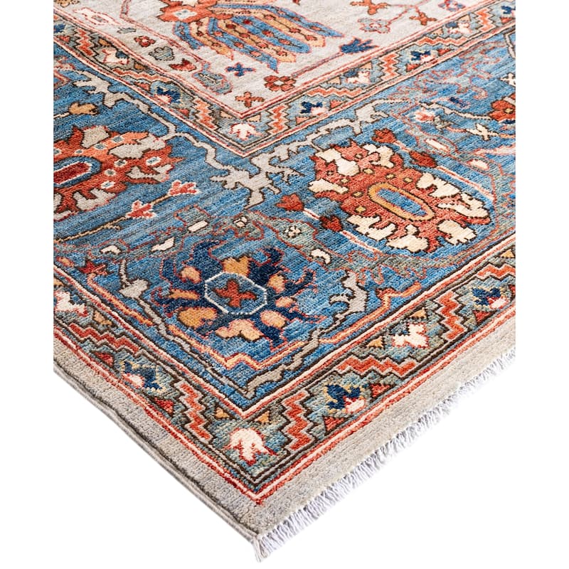 Serapi One-of-a-Kind Hand-Knotted Area Rug - Gray - 8' 11" x 12' 0"