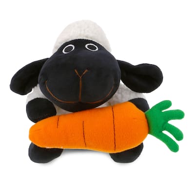 DolliBu Happy Easter Super Soft Plush Black Nose Sheep with Carrot - 6 inches
