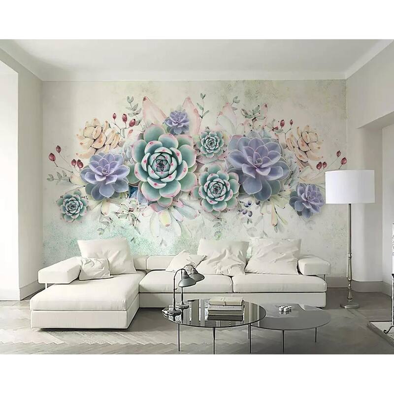 GK Wall Design 3D Vintage Soft Flower Classical Wallpaper