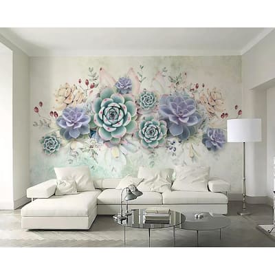 GK Wall Design 3D Vintage Soft Flower Classical Wallpaper