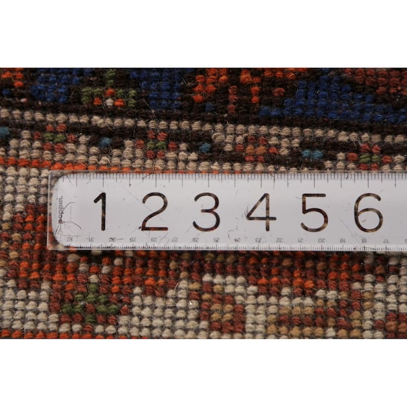 Blue Floral Oushak Indian Foyer Rug Handmade Wool Carpet - 3'0"x 5'0"
