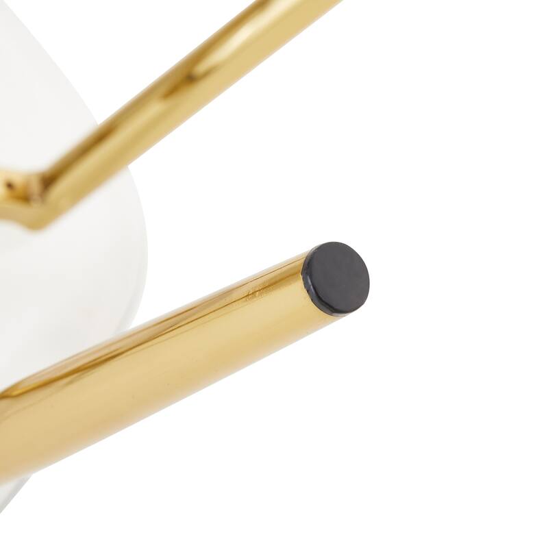 Golden Side Chair Reception Chair Kitchen Chair Meeting Room Chair Dressing Chair Set of 6 with Meral Legs