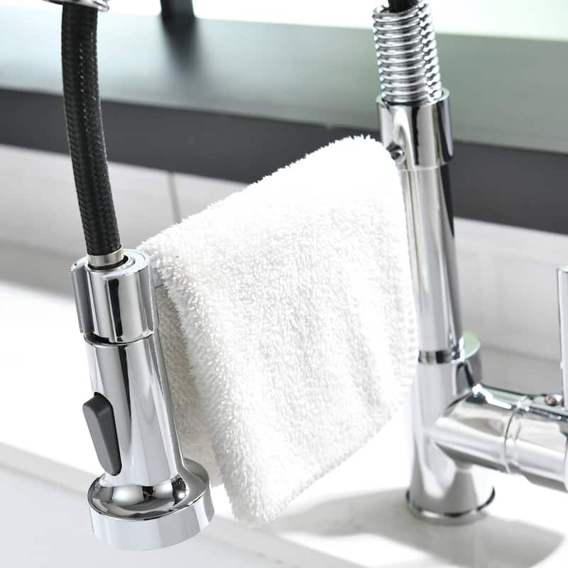Single Handle Commercial Kitchen Sink Faucet With Pull Down Sprayer Single Hole Kitchen Faucet Brushed Nickel Vanity Basin Taps
