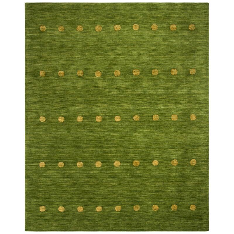 SAFAVIEH Handmade Himalaya Poppy Glossary Modern Wool Rug - 9' x 12' - Green