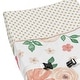 preview thumbnail 4 of 4, Sweet Jojo Designs Peach, Green and Gold Watercolor Floral Collection Changing Pad Cover