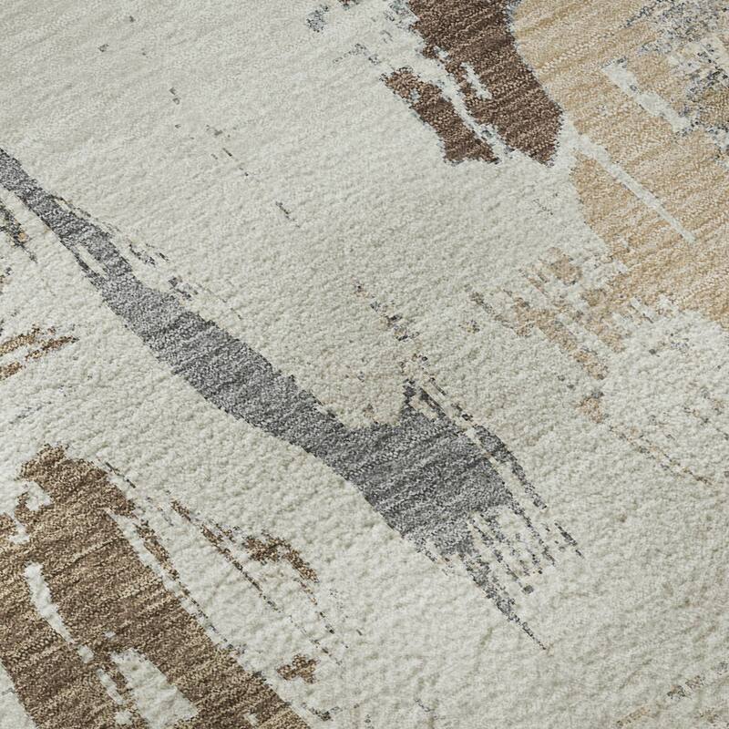 Premium Washable Super Soft Contemporary Strokes Mayfield Rug