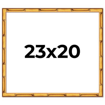 23x20 Frame Gold Bamboo Picture Frame Modern Photo Frame Includes UV Acrylic Shatter Guard Front Acid Free Foam Backing Board
