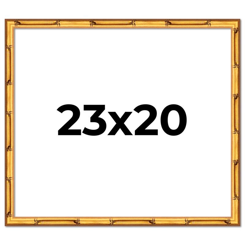 23x20 Frame Gold Bamboo Solid Wood Picture Frame | 1 Inch Moulding