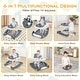preview thumbnail 8 of 49, 6 in 1 Foldable Baby Walker with Adjustable Height - 28" L x 24" W x 19.5" H