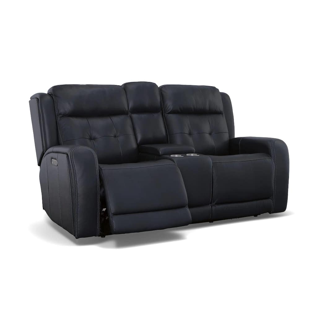 Grant Power Reclining Loveseat with Console and Power Headrests by Flexsteel