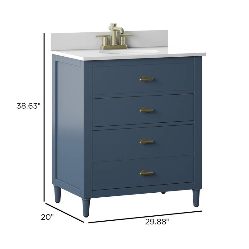 30" Single Bathroom Vanity with Drawers