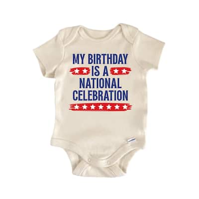 My Birthday Is a Celebration July 4th Patriotic - Baby Boy Girl Clothes Bodysuit