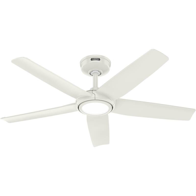Hunter ZenTech Indoor / Outdoor 5-Blade Smart Ceiling Fan w/ LED Light and Handheld Remote.
