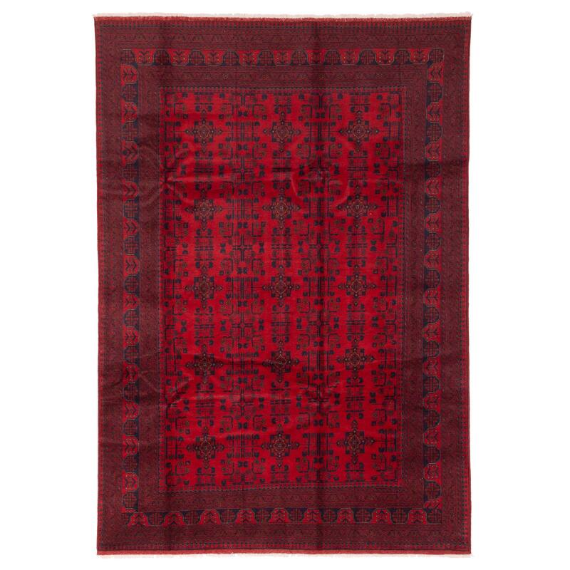 ECARPETGALLERY Hand-knotted Finest Khal Mohammadi Red Wool Rug - 6'8 x 9'8