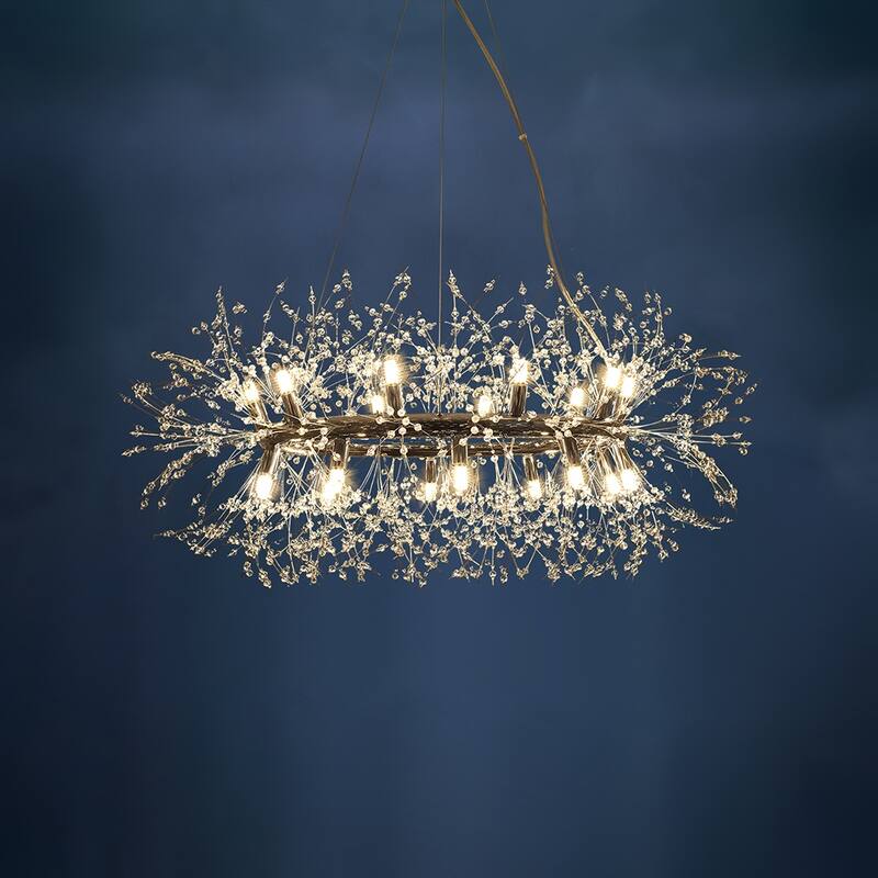 12/20-Light Modern Firework Dandelion Crystal Chandelier(Bulb Included)