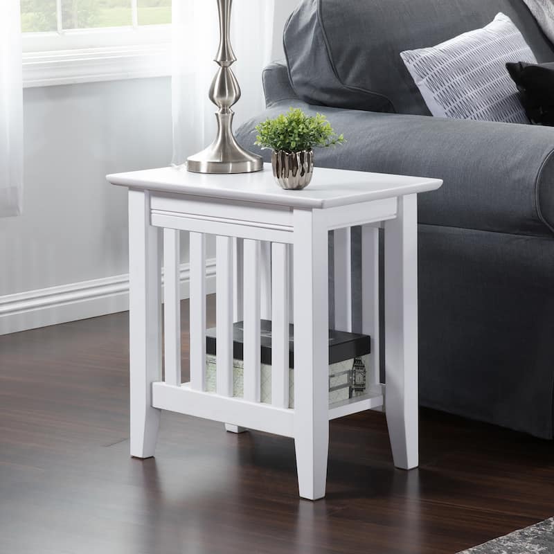 AFI Mission Chair Side Table - White