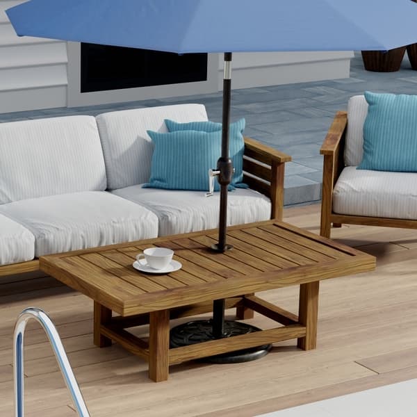 bronze patio umbrella stand 70 LB STEEL BASE, outdoor dining tables California Umbrella 9' Round Crank