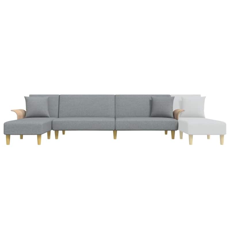 vidaXL L-shaped Sofa Bed Dark/Light Gray 109.8"x55.1"x27.6" Fabric - 109.8" x 55.1" x 27.6"