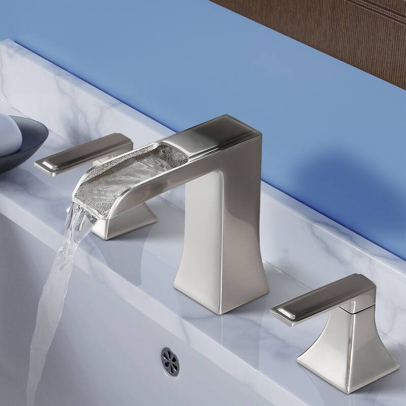 Topcraft Two Handle Waterfall Bathroom Faucet with Pop-Up Drainer
