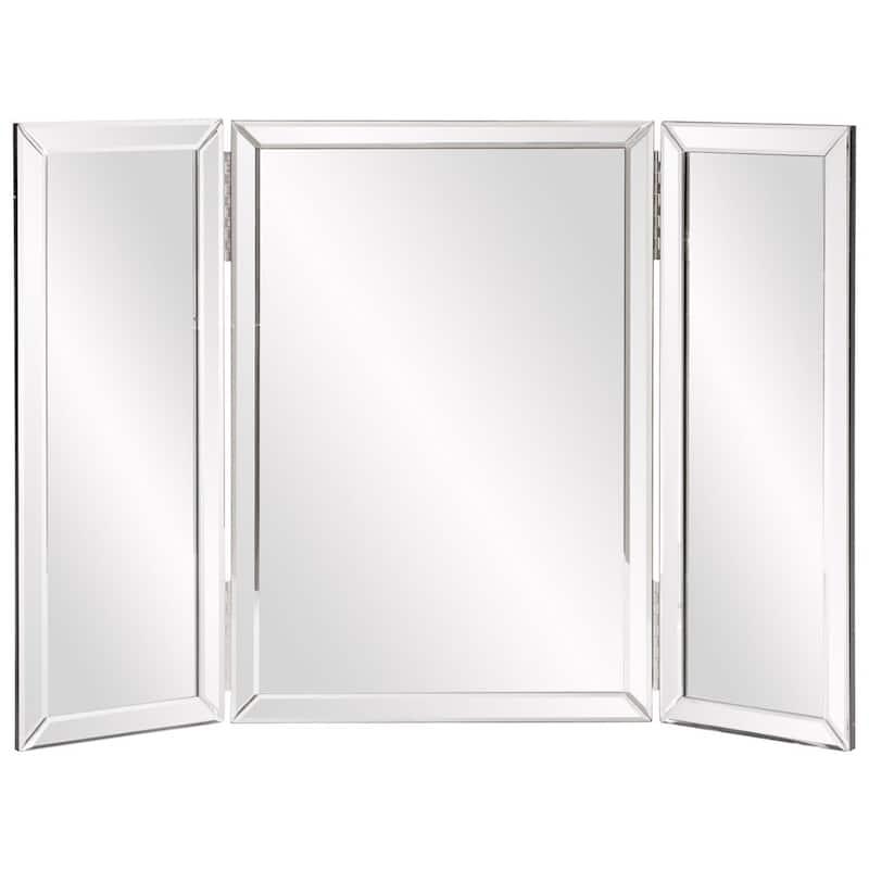 Allan Andrews Copper Grove Bromley Trifold Table Top Vanity Mirror - Mirrored