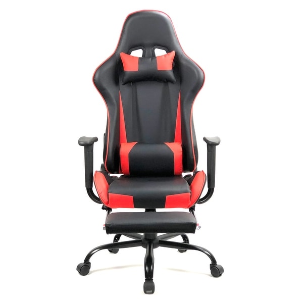PC Gaming Chair Swivel High Back Ergonomic Leather RC Adjustable Office Red New 