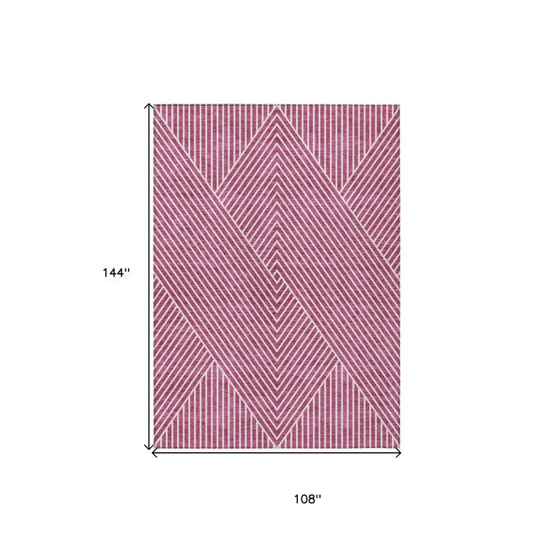 HomeRoots Geometric Transitional Rectangle Outdoor Rug