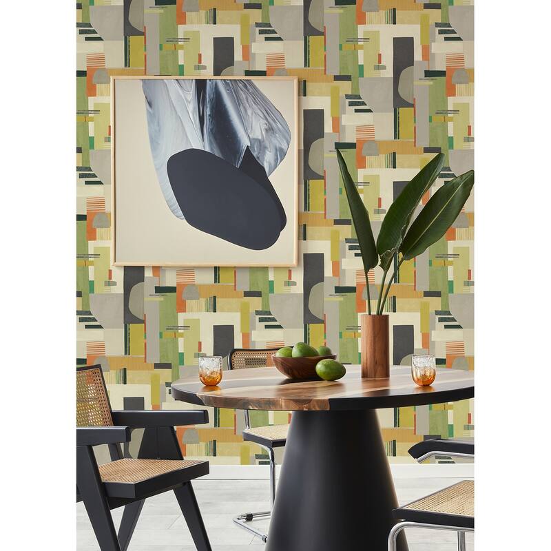 Rhodes Sage Blocs Wallpaper