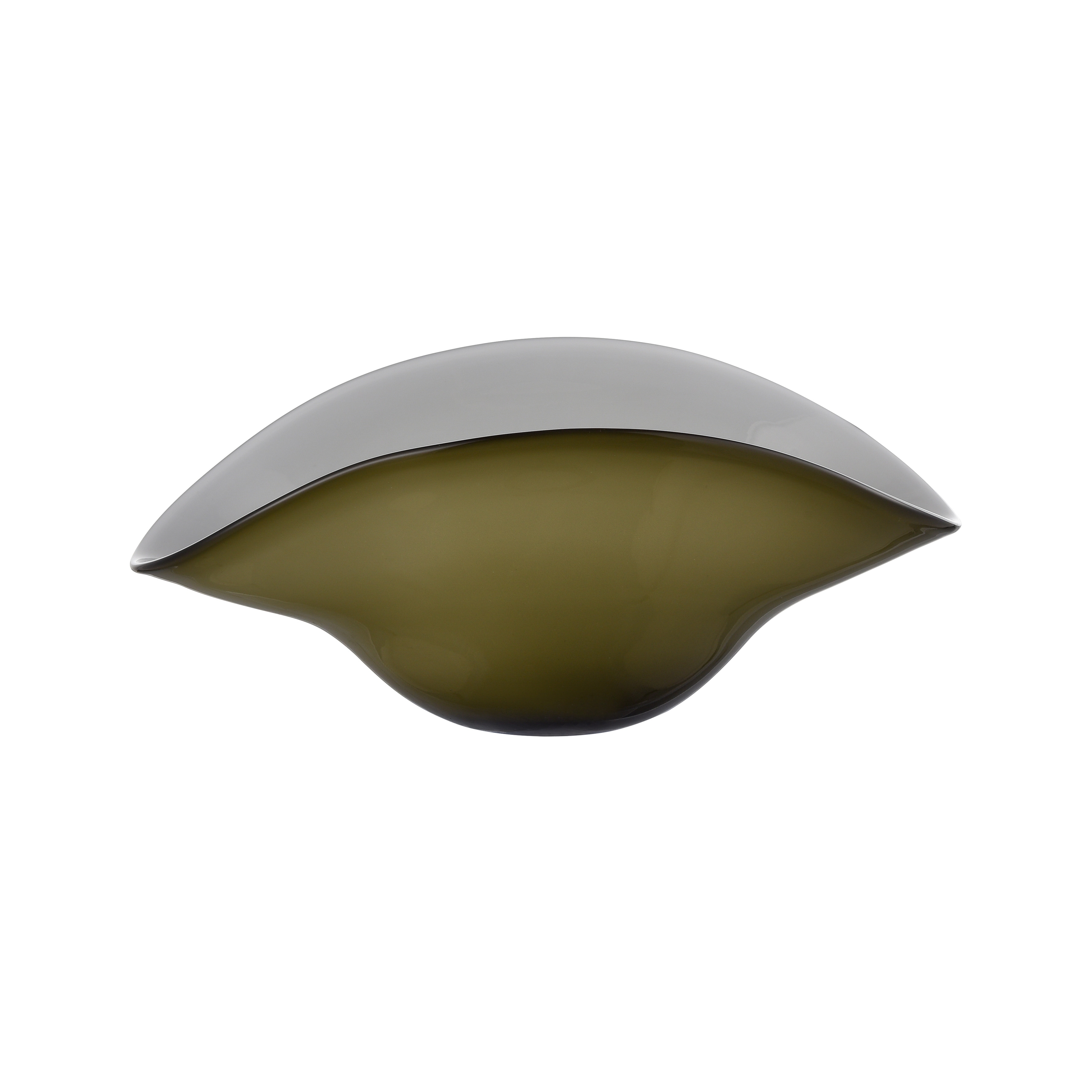 Atlas Braund Two-Tone Olive and White Bowl - 11.5 inch Wide