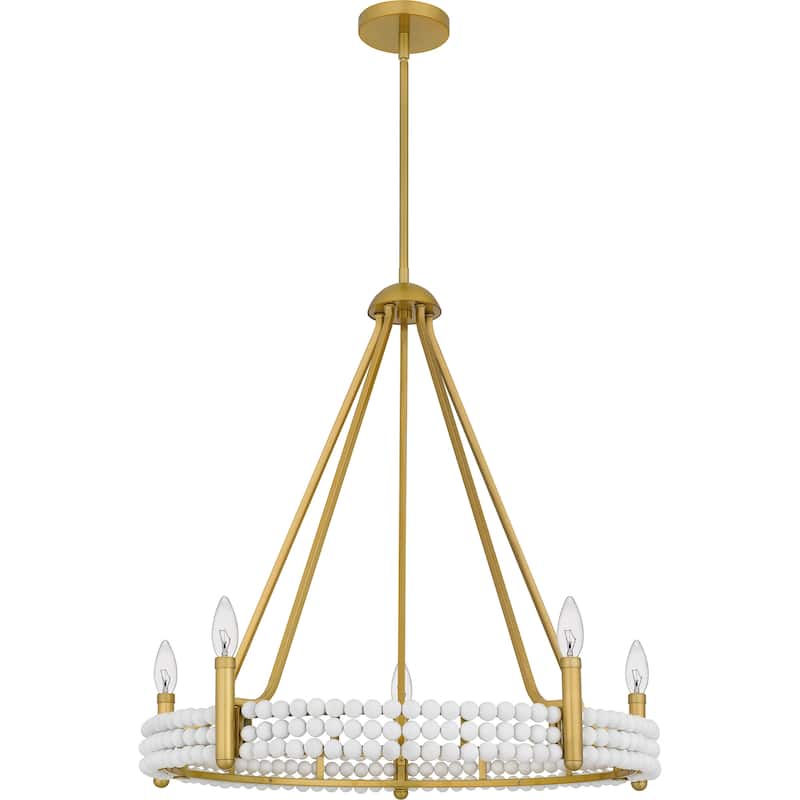 Molly 5-Light Brushed Gold Chandelier