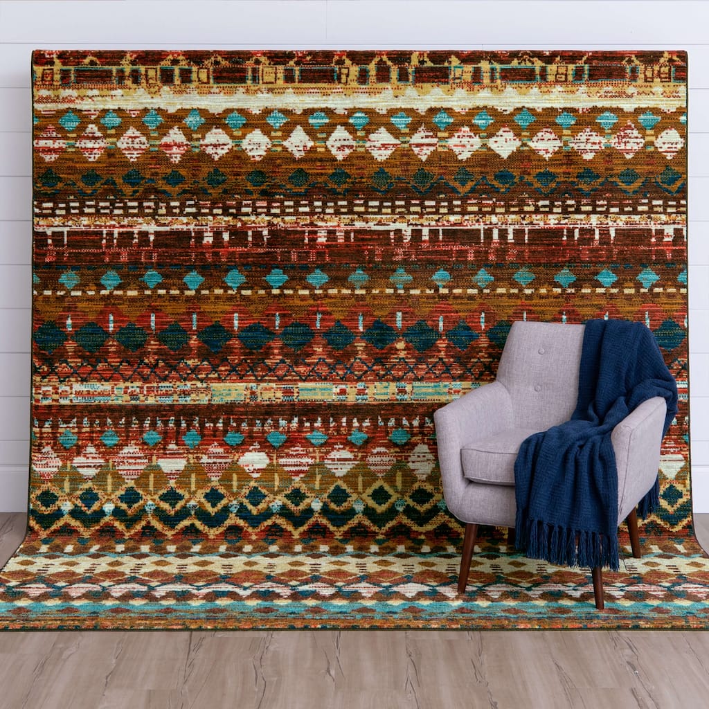 Mohawk home Gulla Stripe Navy Area Rug