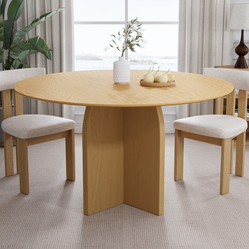 Solid Wood Round Dining Table for 4-8 People Nordic style