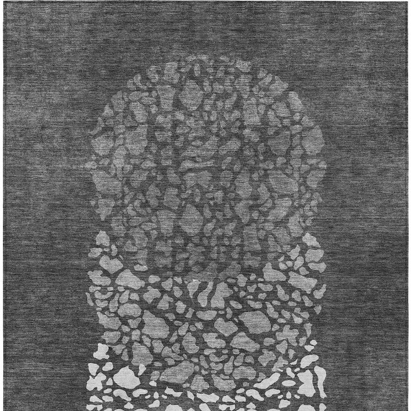 HomeRoots Abstract Transitional Rectangle Outdoor Rug