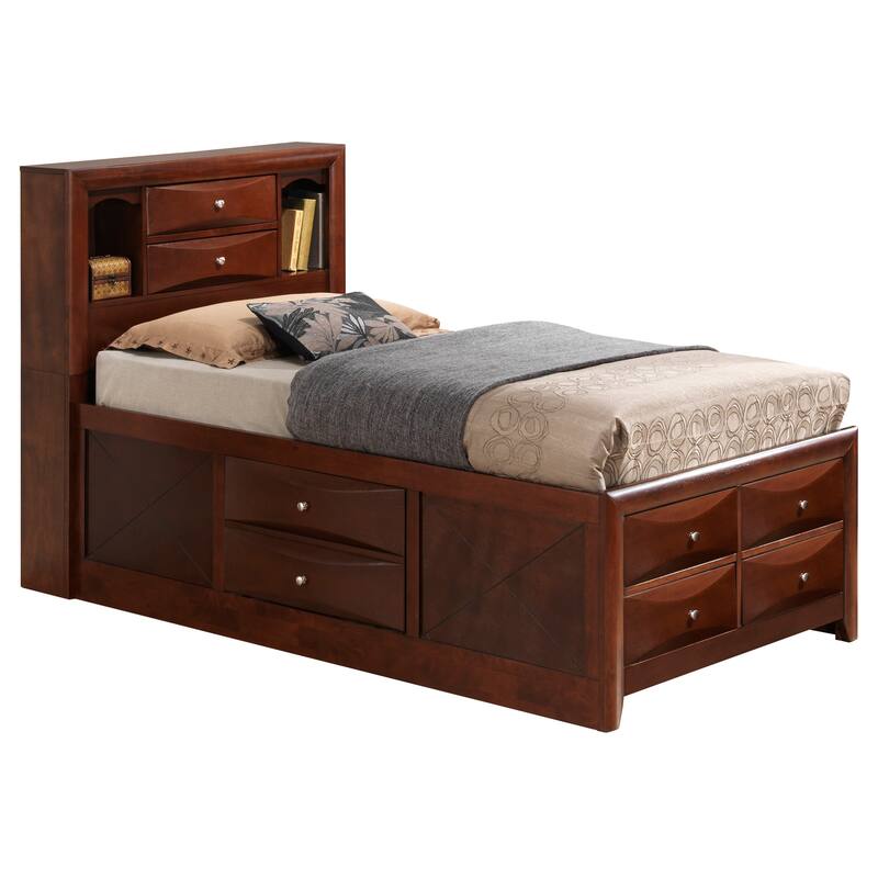 Glory Furniture Marilla Storage Bed - Cherry - Twin